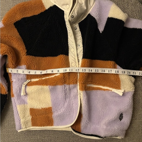 Free People Free Movement Fleece Patchwork Jacket Size Small - Picture 15 of 15
